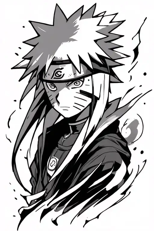 Naruto and bleach anime tattoo design idea