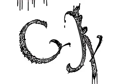"Cj" tattoo design idea