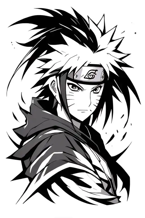 Naruto bleach and neon genesis anime sleeve tattoo design idea