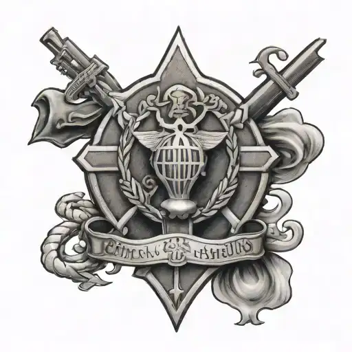 Marine Corps battlefield cross tattoo tattoo design idea