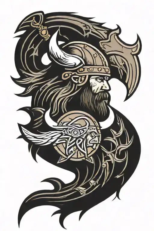 minnesota viking shield tattoo design idea