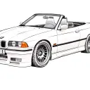 99 bmw e36 convertible tattoo design idea