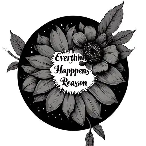 Everything Happens A Reason tattoo design idea
