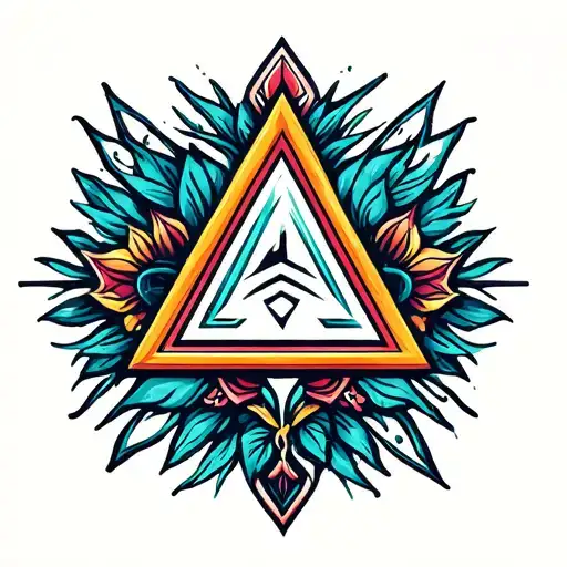 Aa Triangle tattoo design idea