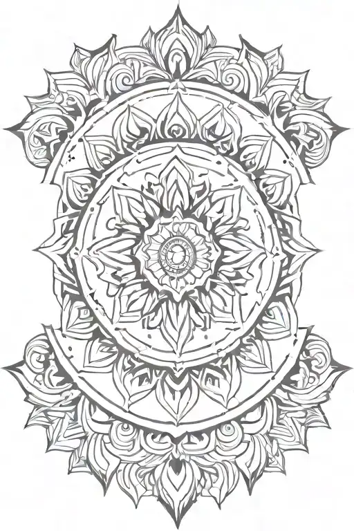 mandala design incorporating elements tattoo design idea