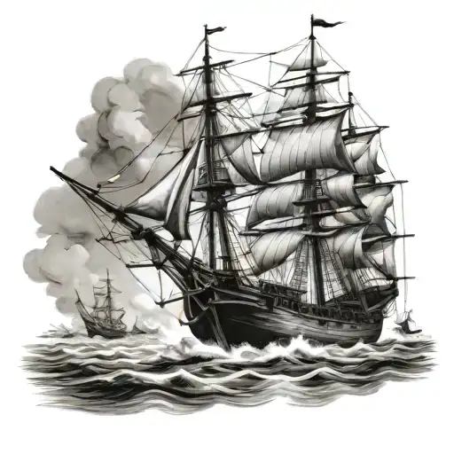 Galleon tattoo design idea