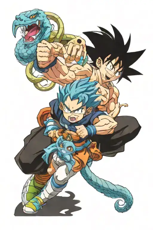 Dragon Ball Z and Blue Exorcist tattoo design idea