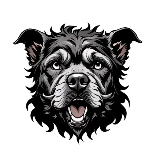Greek mythology cerberus 3 headed dog tattoo design idea