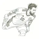 Lionel Messi argentina world cup tattoo design idea