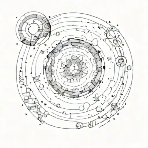 round spiral galaxy tattoo design idea