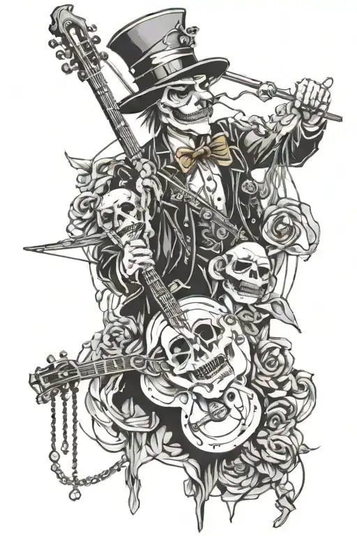 puppet master with strings tattoo design idea