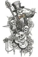 puppet master with strings tattoo design idea