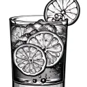 gin and tonic tattoo design idea