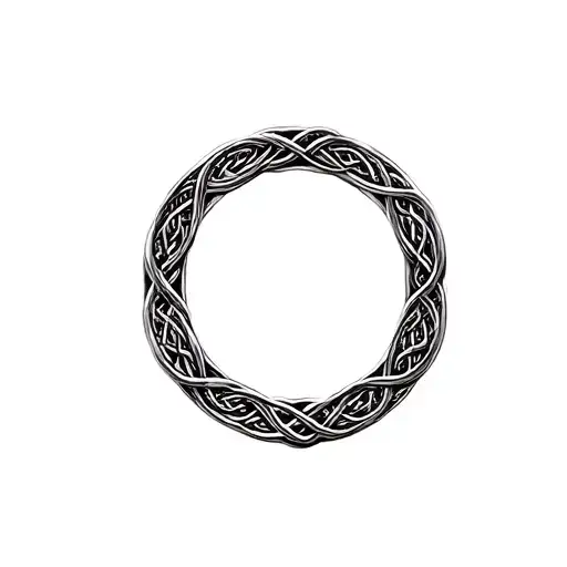 4k detail round Celtic knot metal details tattoo design idea