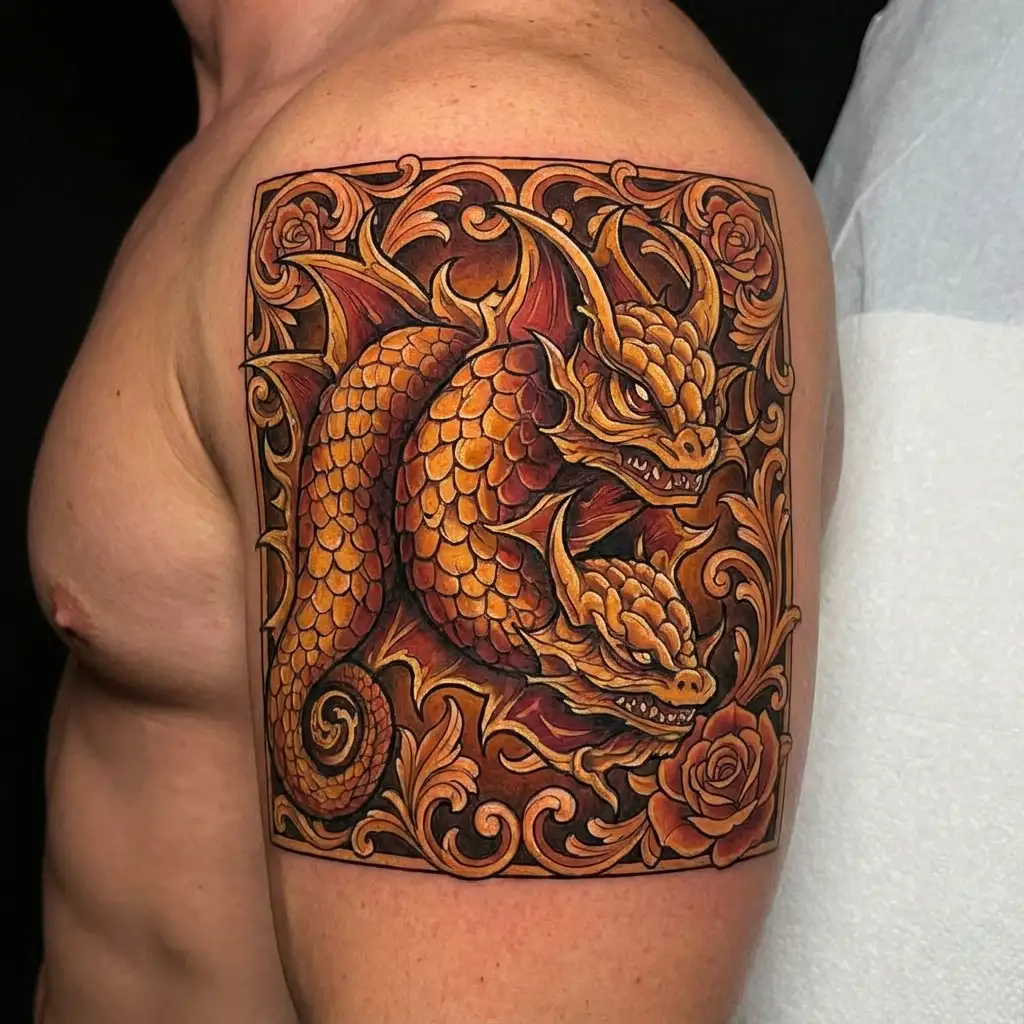 anus with scales tattoo design idea