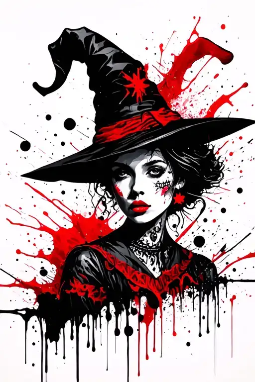 Witchy tattoo design idea