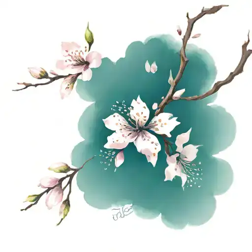 Overcoming ptsd inside myself cherry blossom tattoo design idea
