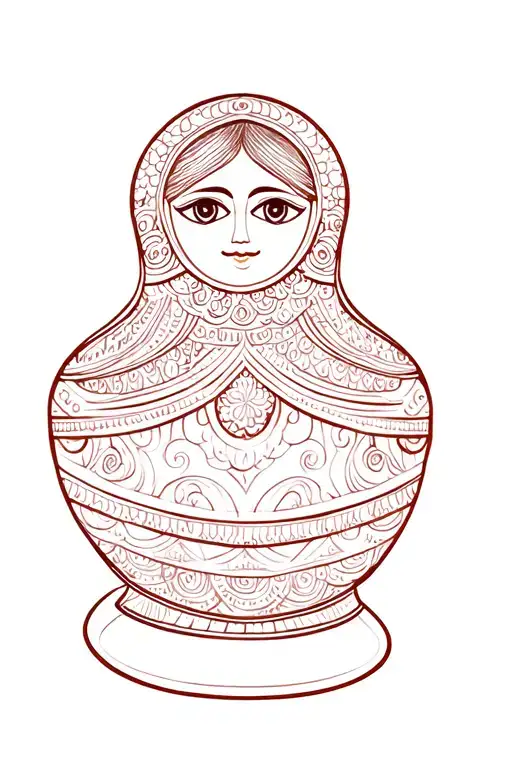 nesting doll tattoo design idea