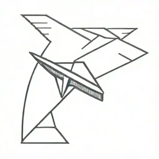 paper plane and tattoo tattoo design idea