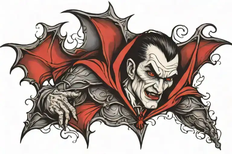 Dracula tattoo design idea