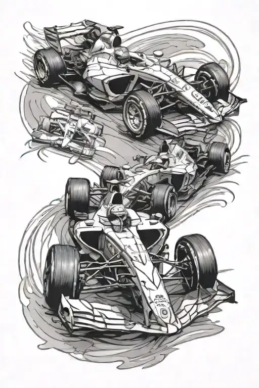 Ferrari Formula 1 tattoo design idea