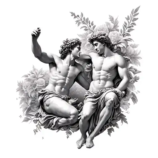 Apollo And Dionysus tattoo design idea