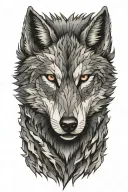 minecraft wolf tattoo design idea