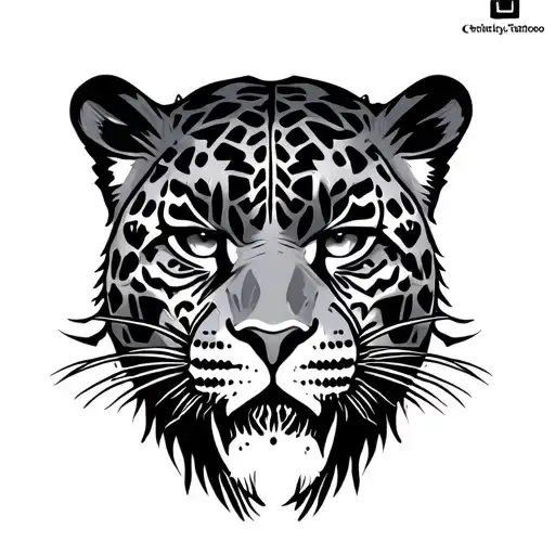 Zombie Jaguar Aztec warrior tattoo design idea