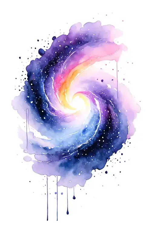 Galaxy Space black hole tattoo design idea