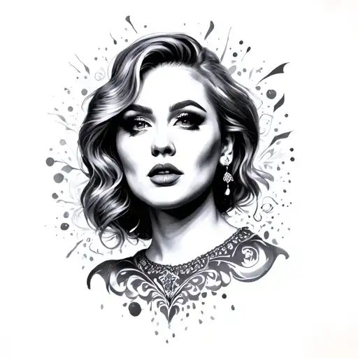 Ideas from the singer adele from her songs incorporated tattoo design idea