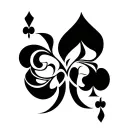 Queen Of Spades symbol tattoo design idea