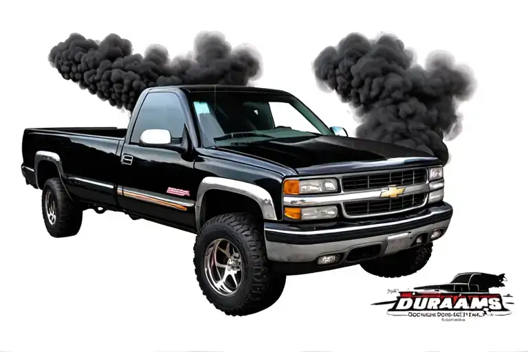 2006 Chevy duramax rolling coal tattoo design idea