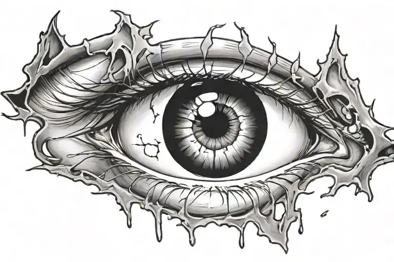Itachi Eye Bleeding tattoo design idea