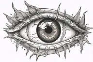 Itachi Eye Bleeding tattoo design idea