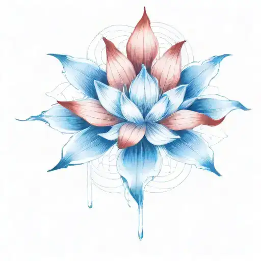 use darker colors for the flower such as maroon, navy blue and black tattoo design idea