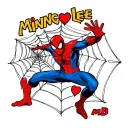 "ming lee, mb" spider-man  shooting a web heart tattoo design idea