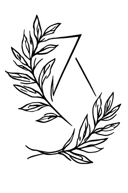 laurel leaf wreath and lightning bolt tattoo design idea