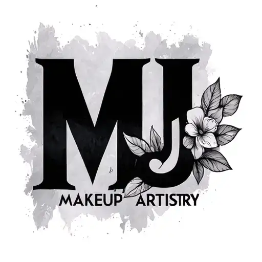 make a tattoo from the word "MJ MAKEUP ARTISTRY" tattoo design idea