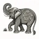Thai elephant tattoo design idea