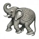 Thai elephant tattoo design idea