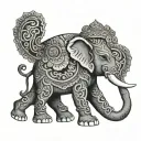 Thai elephant tattoo design idea