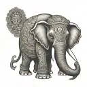 Thai elephant tattoo design idea