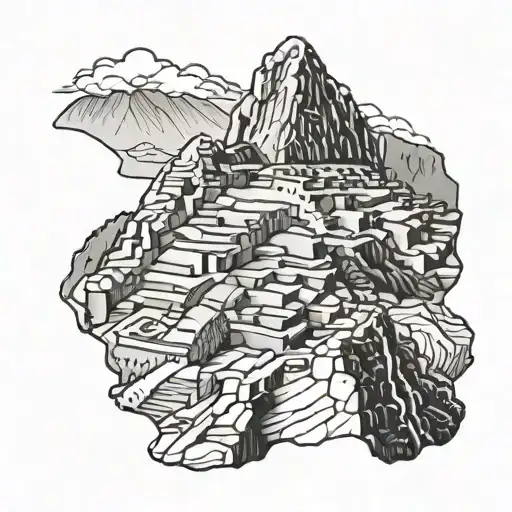 Machu Picchu tattoo design idea