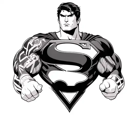 superman sleeve tatto tattoo design idea