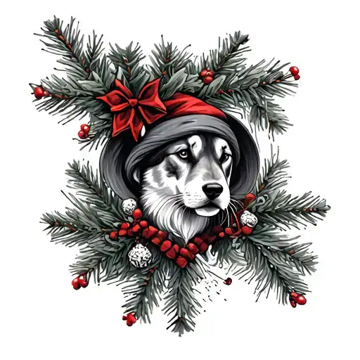 Christmas tattoo design idea