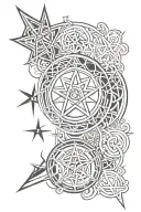 wiccan symbols tattoo design idea
