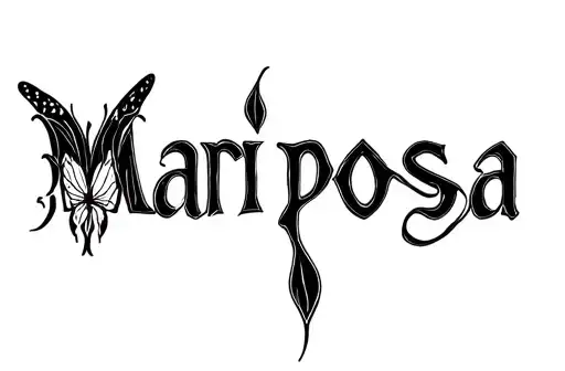 "Mariposa" tattoo design idea