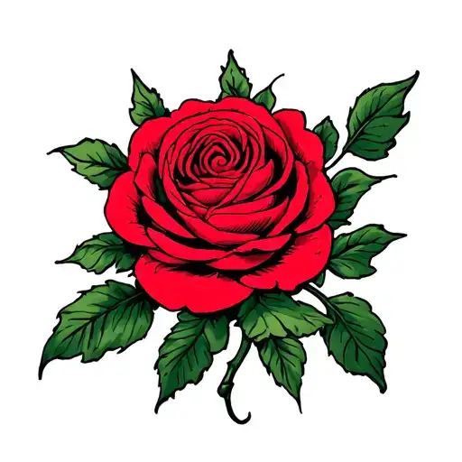 Tudor Rose tattoo design idea