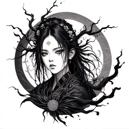 Onryo tattoo design idea