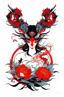 determination & persistence, strength, valor, Japanese, deep tattoo design idea